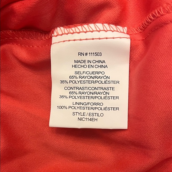 ANTHROPOLOGIE FIG and Flower Coral Floral Midi Dress size Medium. - Picture 6 of 13